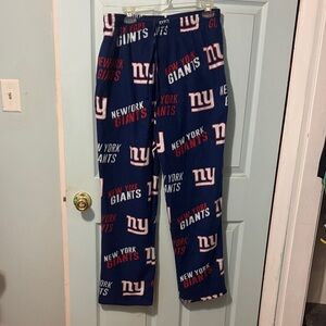 New York Giants Blue Fleece Pj Pants